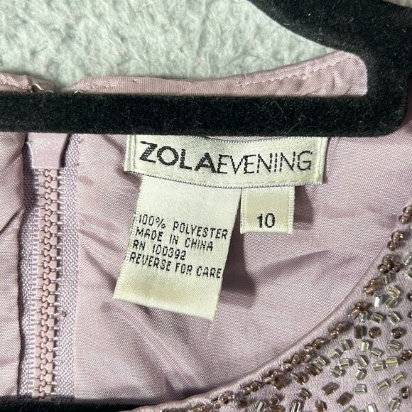 ZOLA EVENING Top Womens 10 Purple Lilac Sleeveless Sequin Top Wedding‎ Dressy - Picture 3 of 10